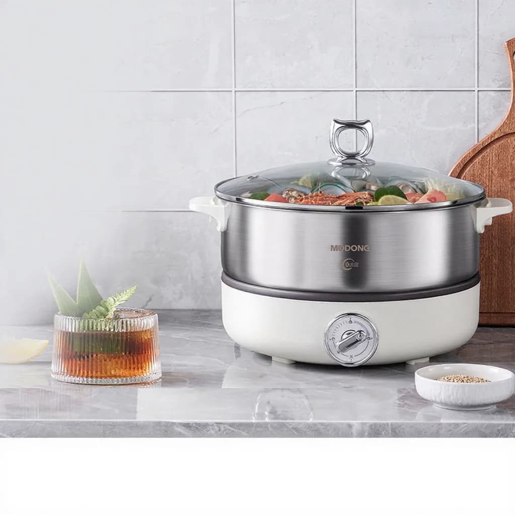 Jaettu sähköinen hot pot ruostumattomalla teräksisellä sisäkattilalla 1500W