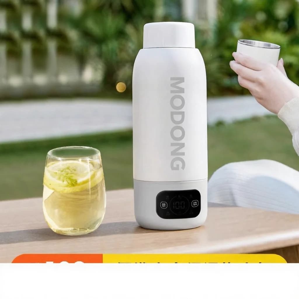 Kannettava sähköinen matkakeitinkuppi 600ml, 316 ruostumattomasta teräksestä valmistettu sisäosa