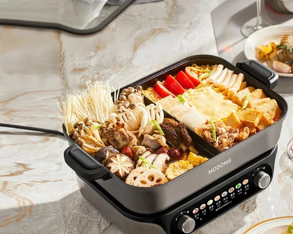 Jaettava sähköinen hotpot, tarttumaton sisäosa, 8L kapasiteetti