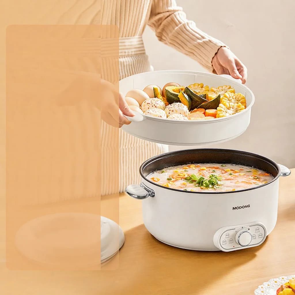 Sähköinen hot pot 6L 7L 8L höyryttimellä, 220V