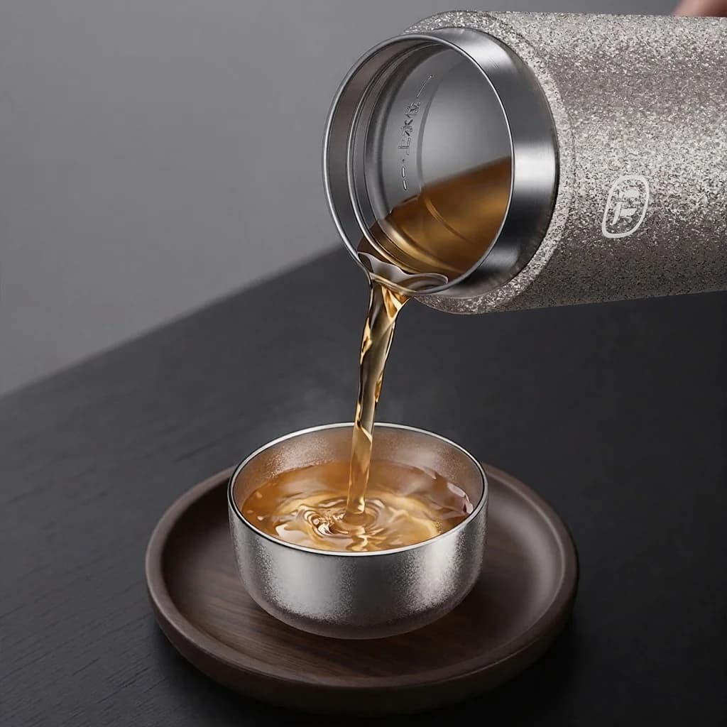 Puhdas titaaninen Kung Fu -teekuppisetti, 2 kuppia, 55 ml