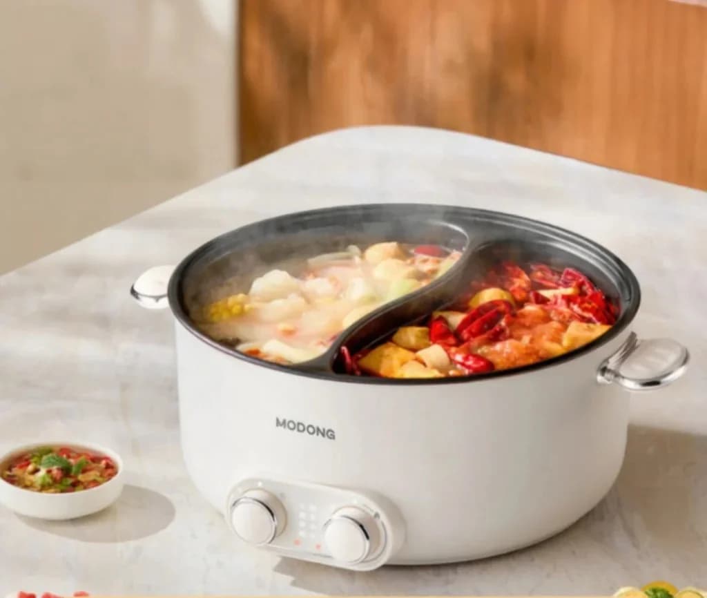6L kaksivyöhykkeinen sähköinen hot pot, itsenäinen lämpötilansäätö