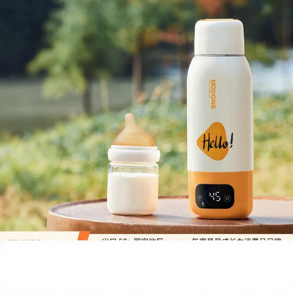 Kannettava vauvan korvikkeen lämmityskuppi 550 ml Ultra, verkkovirtakeitin + johdoton lämmitys