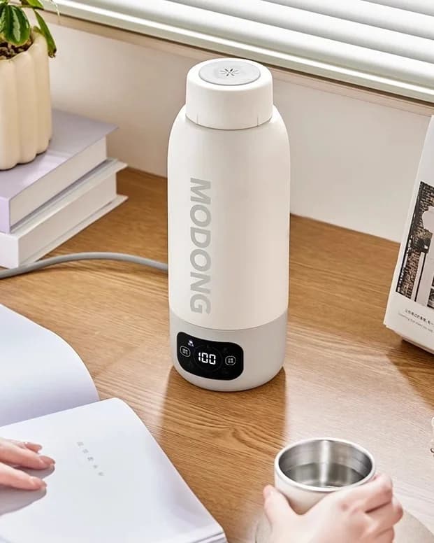 Kannettava sähköinen matkakeitinkuppi 600ml, 316 ruostumattomasta teräksestä valmistettu sisäosa