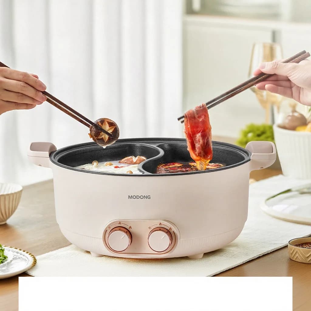 8 L kaksipuolinen sähköinen hot pot kotiin ja asuntolaan