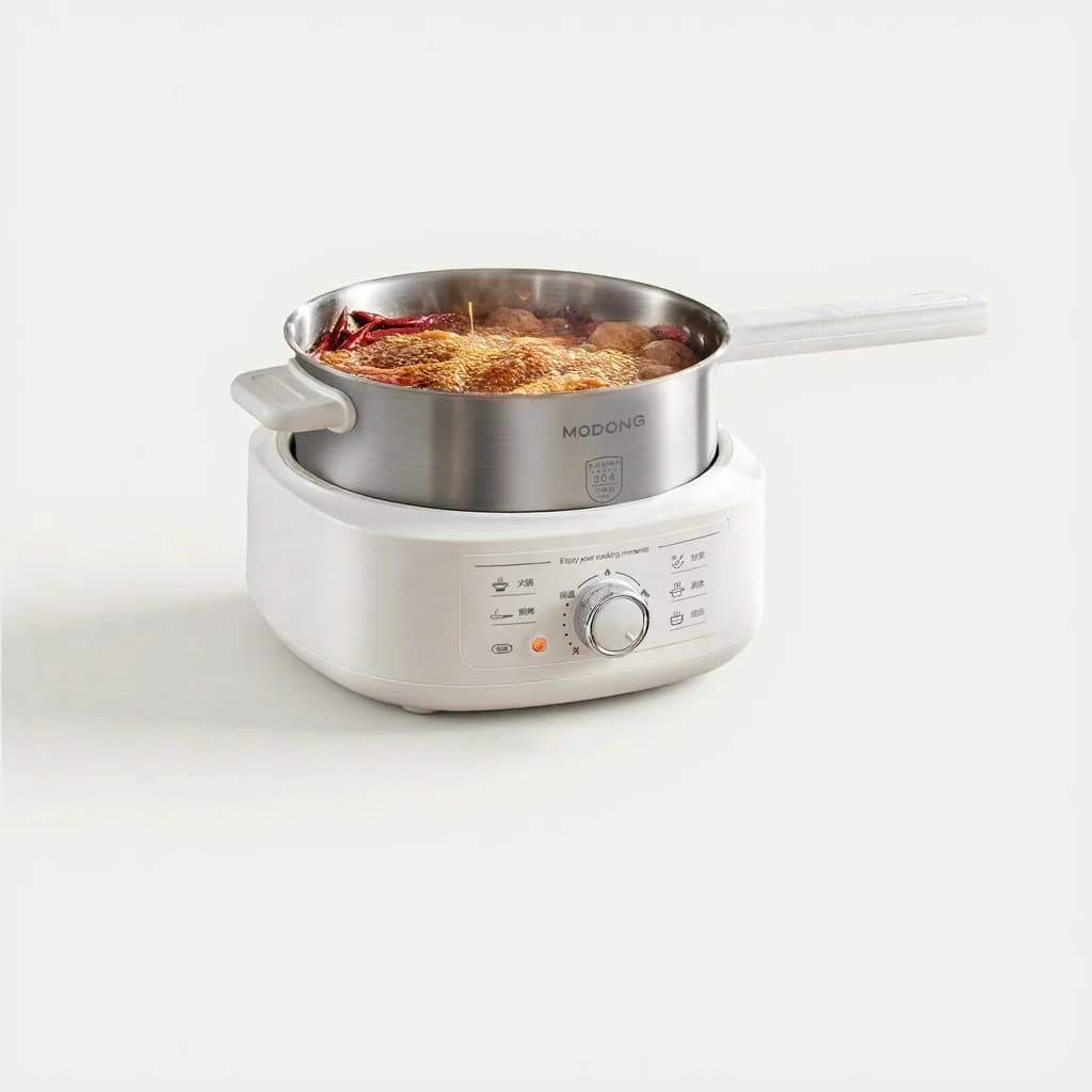 Ruostumaton teräs sähköinen hot pot -kattila höyryttimellä, 3L, 220V