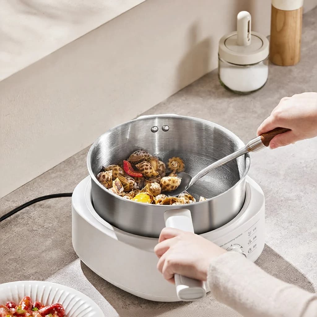 Ruostumattomasta teräksestä valmistettu sähköinen hot pot höyrystimellä, 3L, 220V
