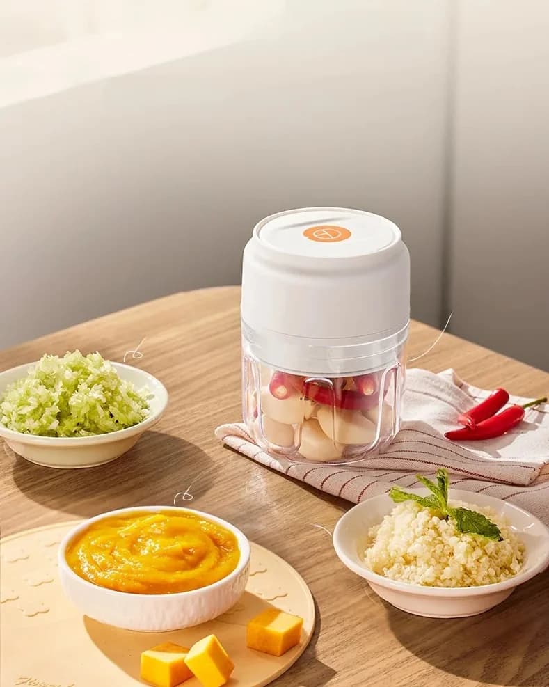 Langaton sähköinen valkosipulisilppuri kuppi 250mL 5V 30W muovi