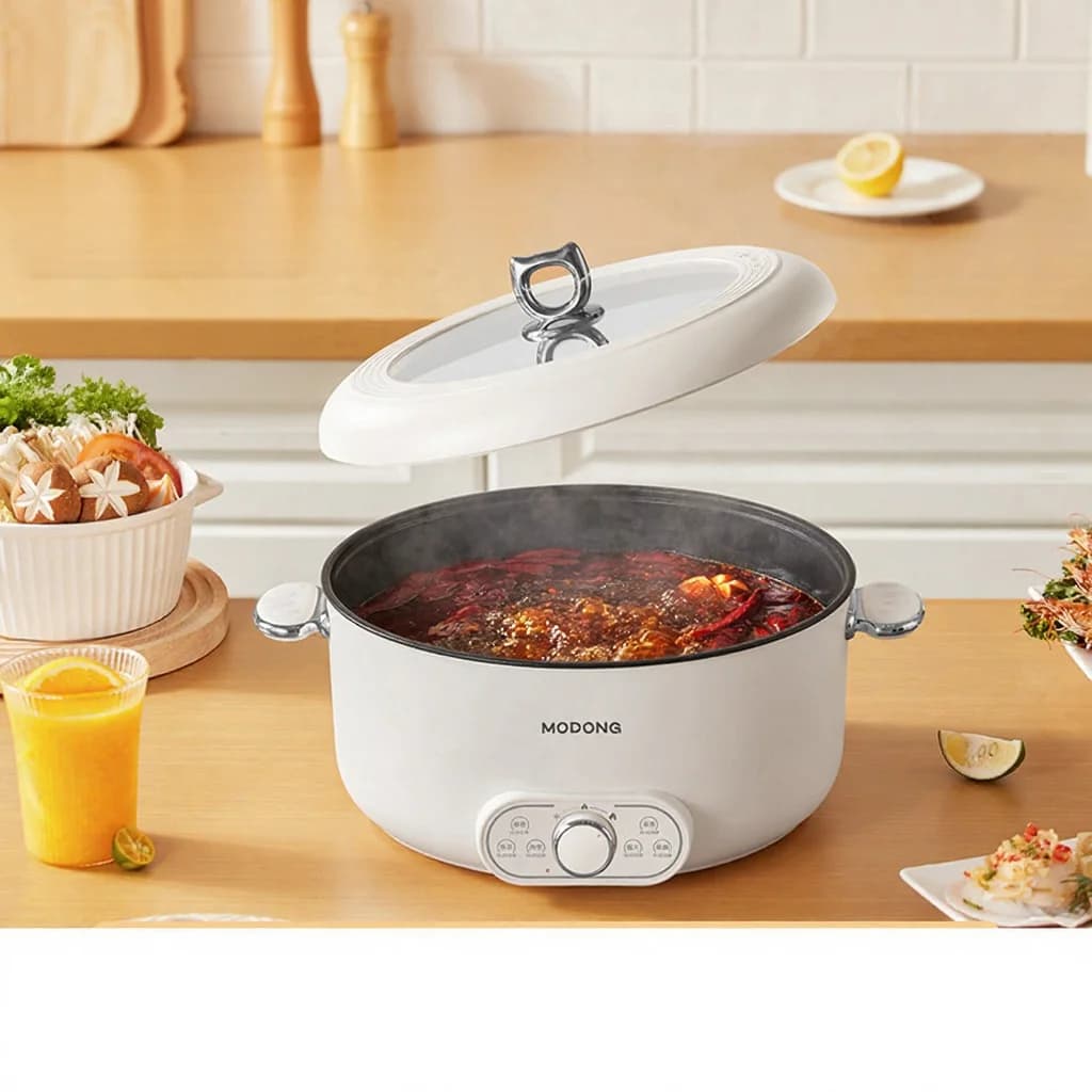 Sähköinen hot pot 6L 7L 8L höyryttimellä, 220V