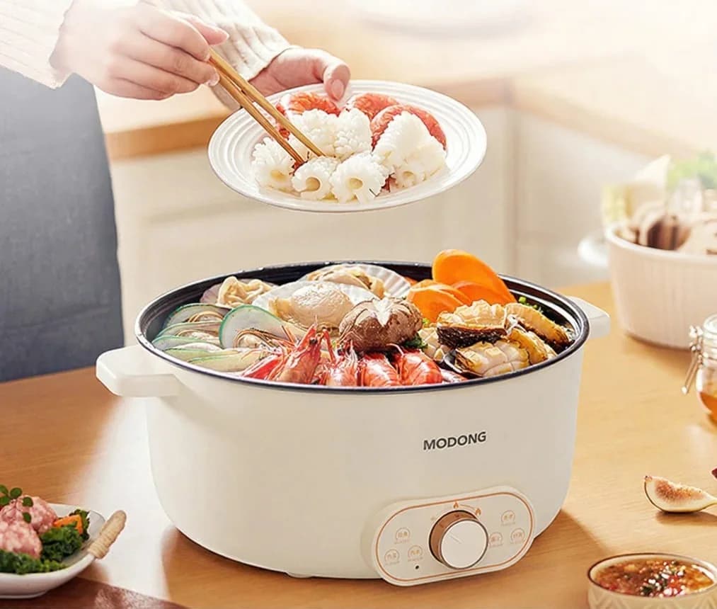 Sähköinen keittoastia höyrystimellä, 7L tai 8L, 220V