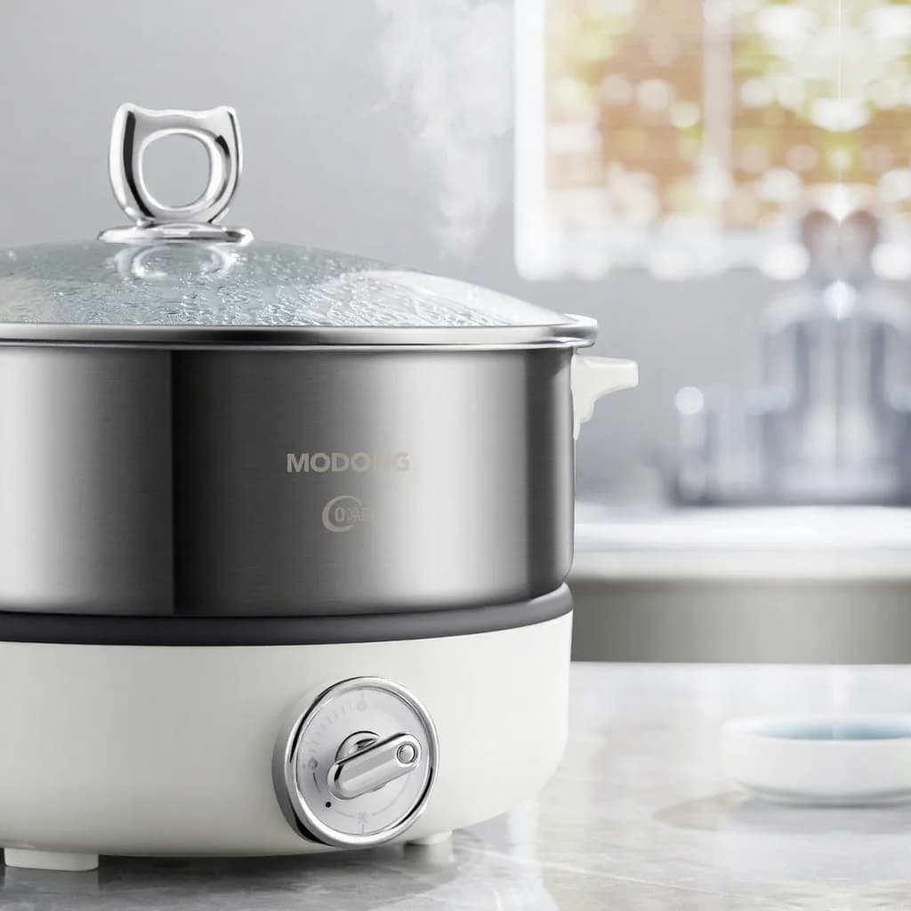 Jaettu sähköinen hot pot ruostumattomalla teräksisellä sisäkattilalla 1500W