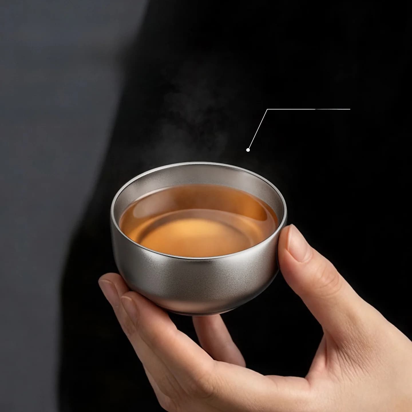 Puhdas titaaninen gongfu-teekuppisetti 55ml käsintehty sileä viimeistely