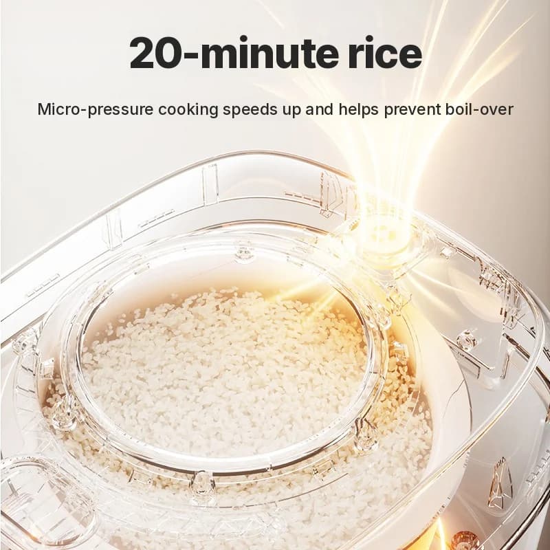3L sähköinen riisikeitin keraamisella sisäpadalla, 600W