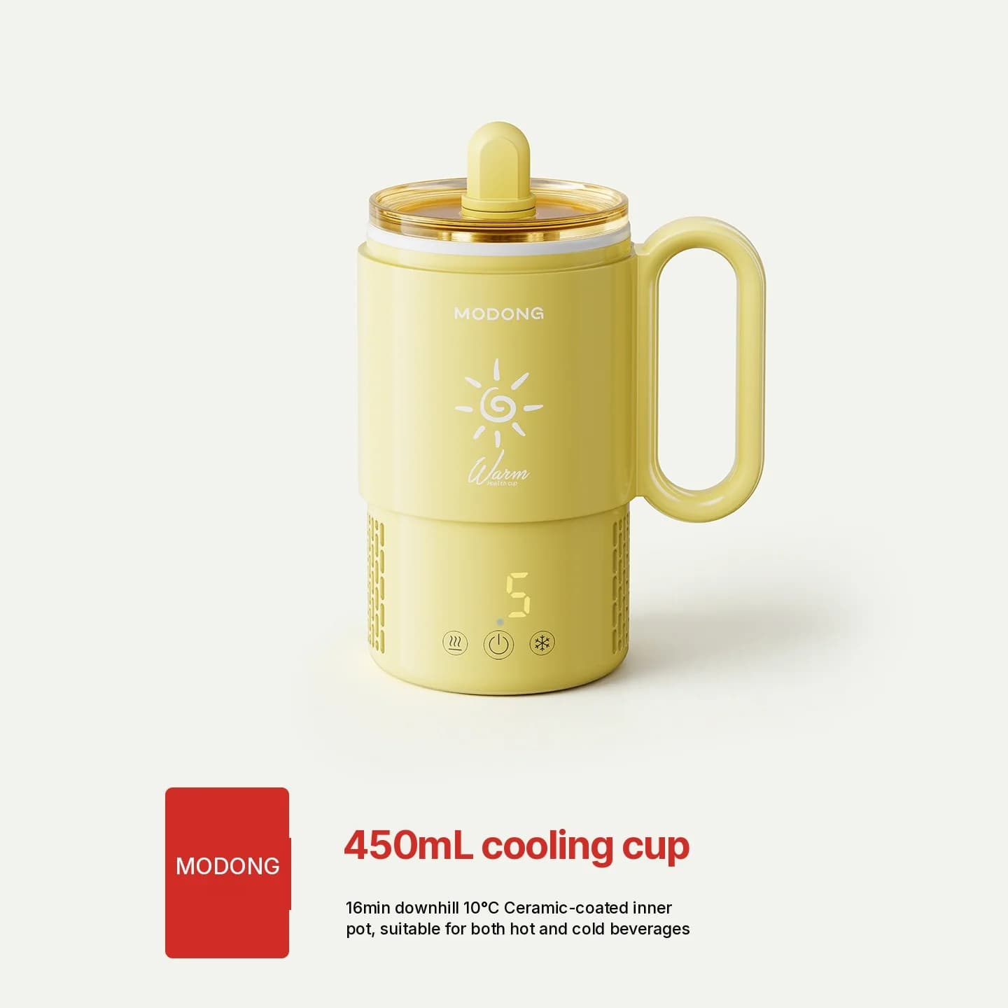 Mini jäähdytys- ja lämmitysmuki 450mL 36W kosketusohjaus