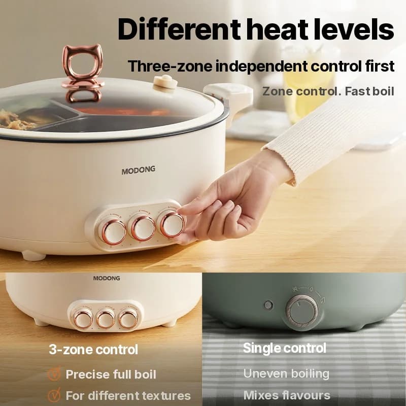 Sähköinen hot pot -pata, jakaja 6–8 L, 220 V, 5–6 hengelle