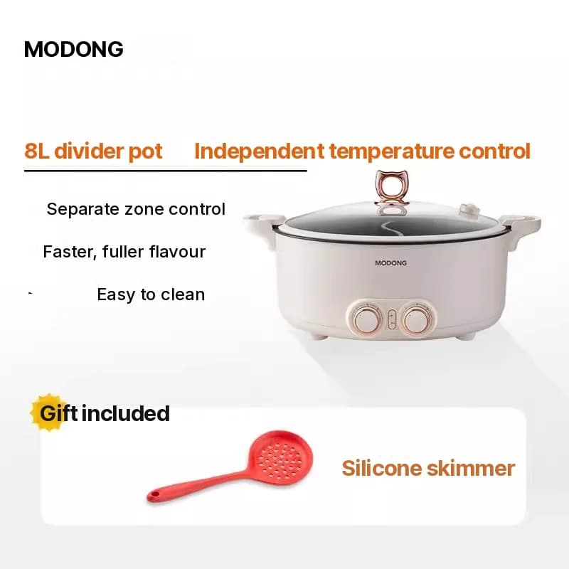 Sähköinen hot pot -jakajapata 6L-8L, 220V, 5-6 hengelle