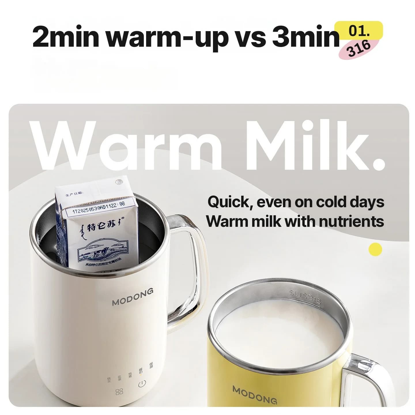 Mini Sähköinen Puurokeitin 1L Alle 220V Kosketusohjaus