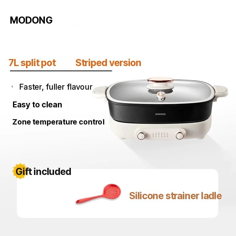 Sähköinen hot pot 7L, väliseinällä tai nelilokeroinen, 220V, jaettu pata