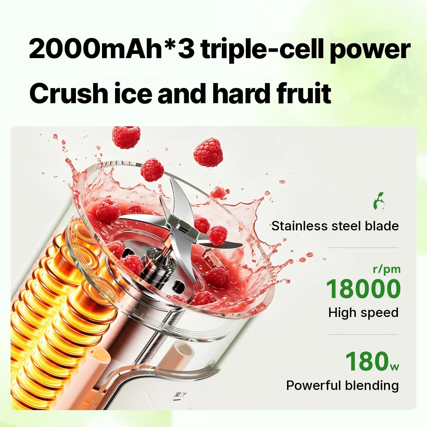 Kannettava langaton blenderikuppi mehuille ja smoothieille