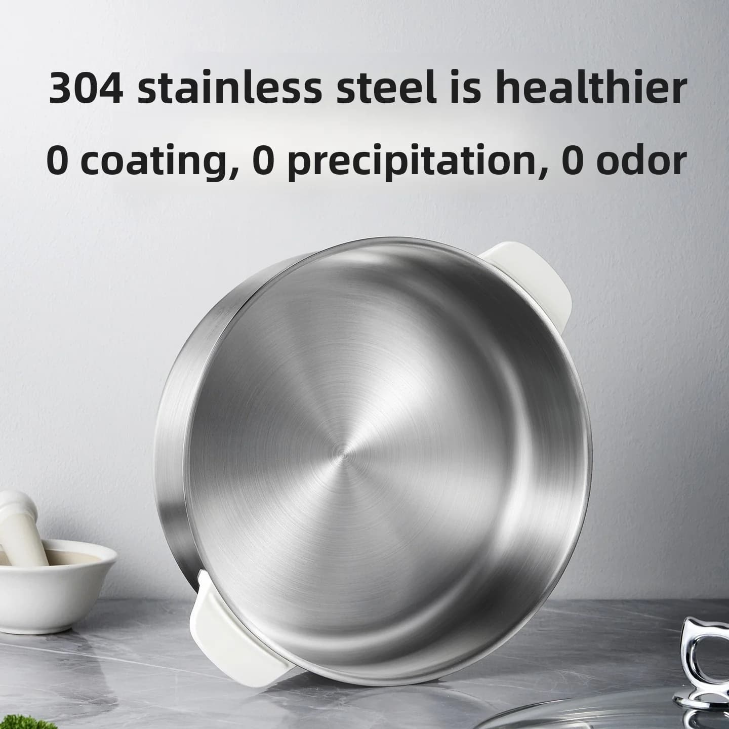 Jaettu sähköinen hot pot, ruostumattomasta teräksestä valmistettu sisäastia 1500W