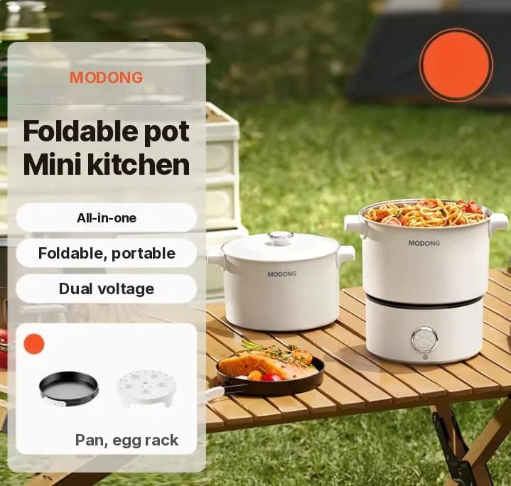 Kannettava kokoontaitettava sähköinen keittoastia 110V-220V 550W/700W