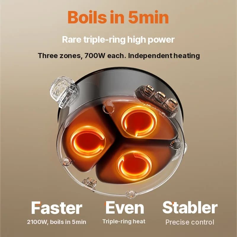 Sähköinen hot pot -pata, jakaja 6–8 L, 220 V, 5–6 hengelle