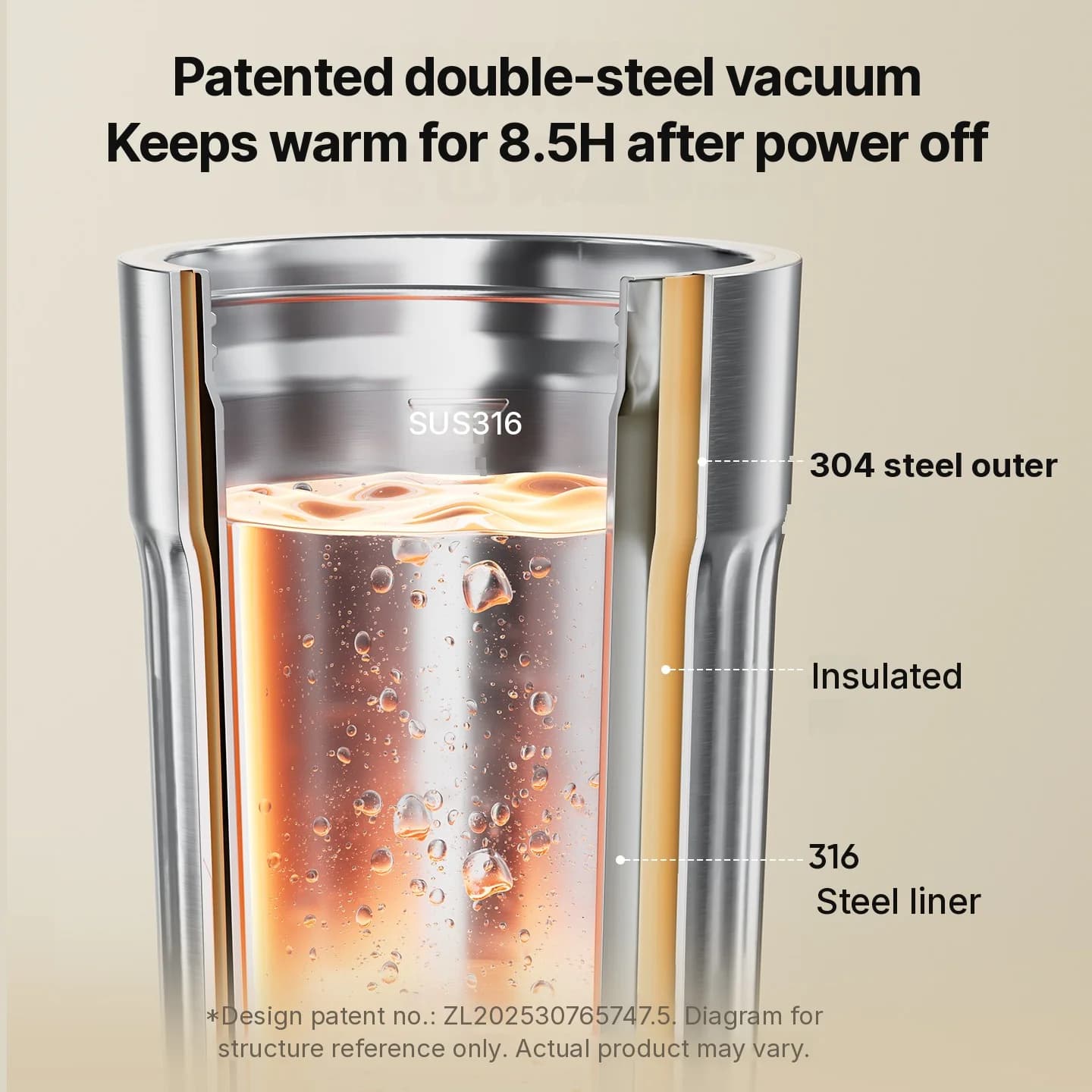 Kannettava sähköinen lämmityskuppi, 400 ml, 7 lämpötila-asetusta