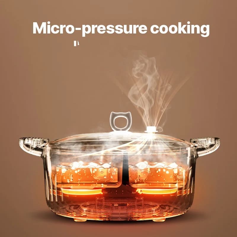 7 L kaksivyöhykkeinen sähköinen hot pot, erillisellä lämpötilansäädöllä
