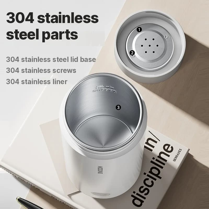 Kannettava sähköinen lämmitysmuki 304-sisäosalla 300ml