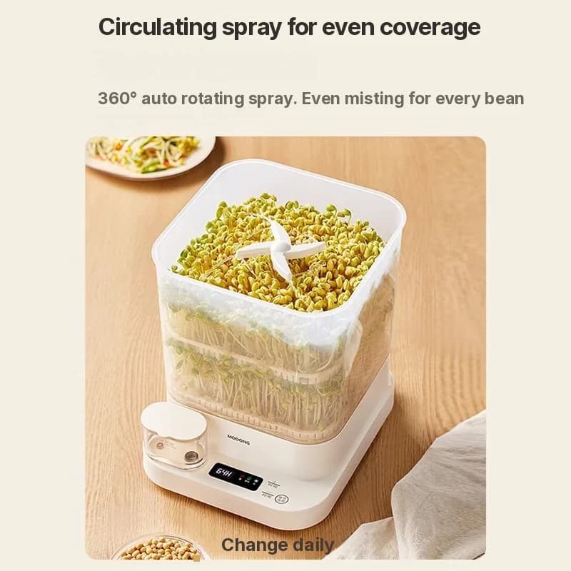 Sähköinen idätyskone kotiin, 1.5L, 20W, 3-kerroksinen