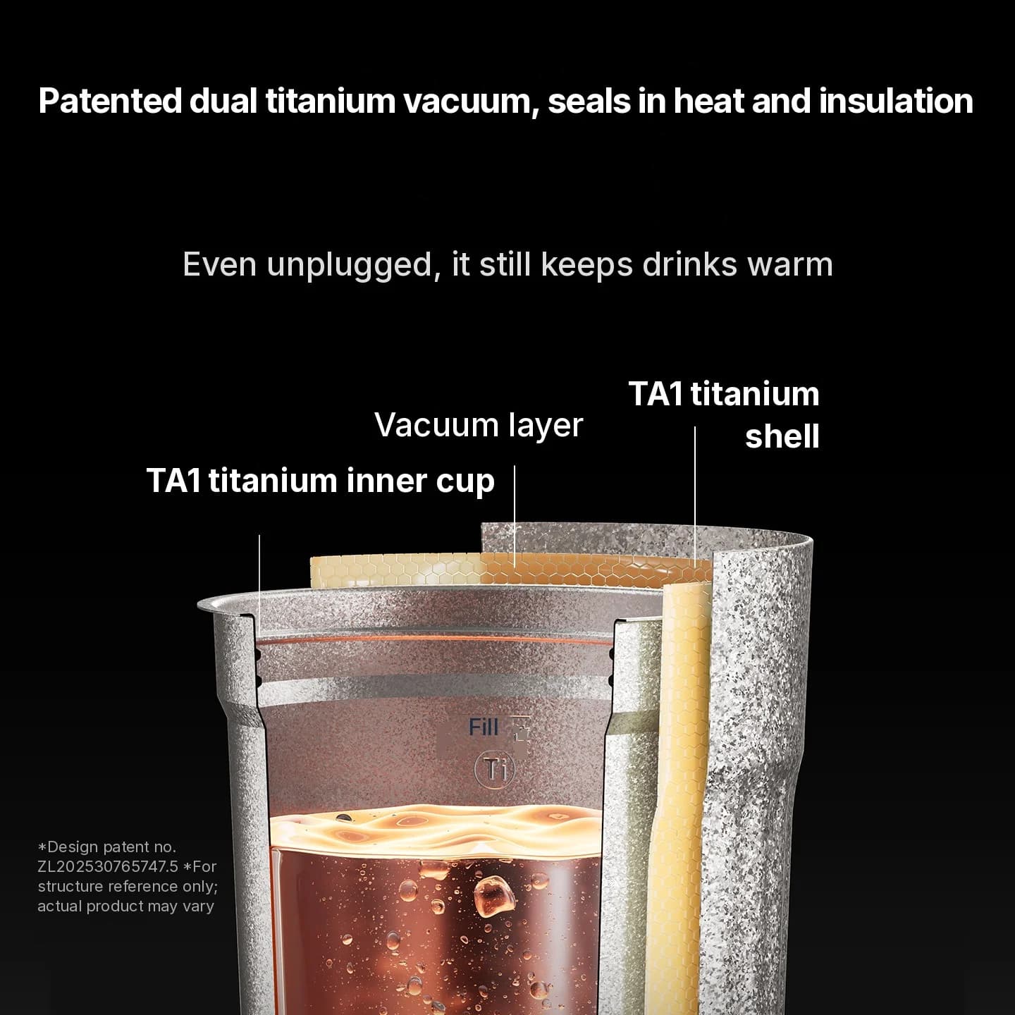 Titaaninen sähköinen matkamuki 400ml lämpötilanäytöllä