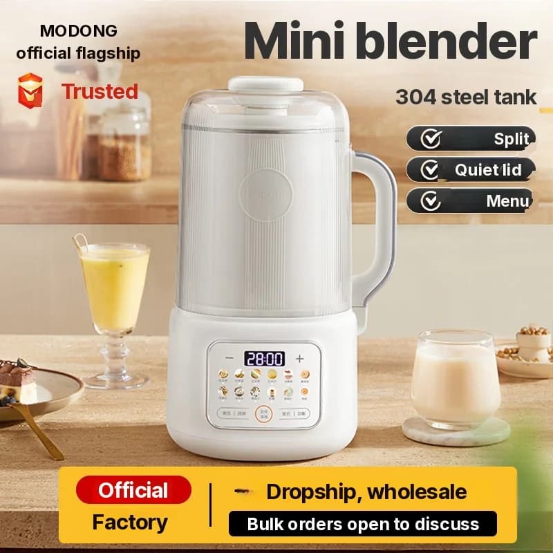 Lämmitettävä tehosekoitin soijamaidon valmistukseen itsepuhdistuksella 800W