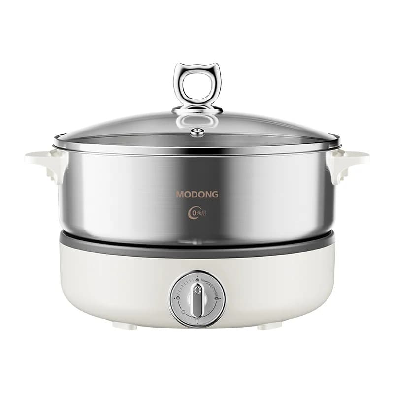 Jaettu sähköinen hot pot, ruostumattomasta teräksestä valmistettu sisäastia 1500W