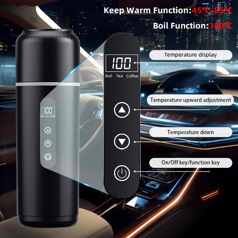500ml 12V/24V auton lämpömuki