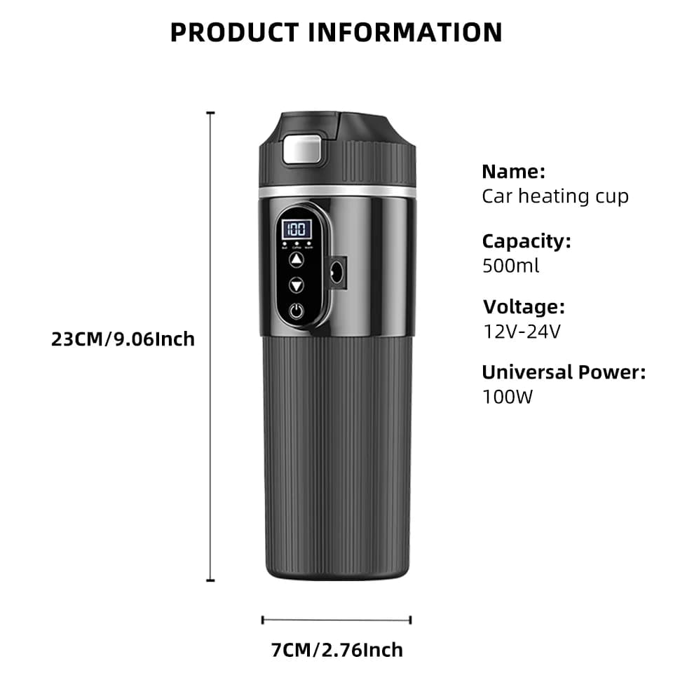 500 ml 12V/24V sähköinen lämmityskuppi