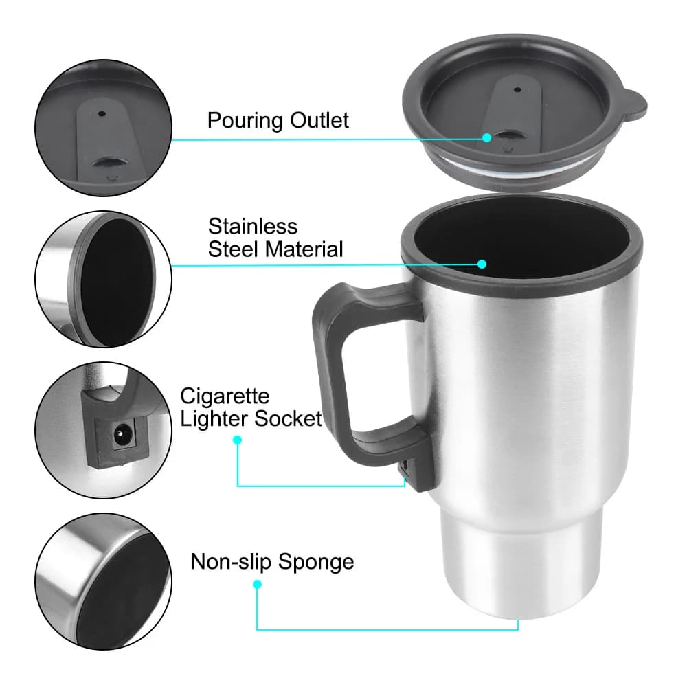 450ml 12V auton sähkökettle