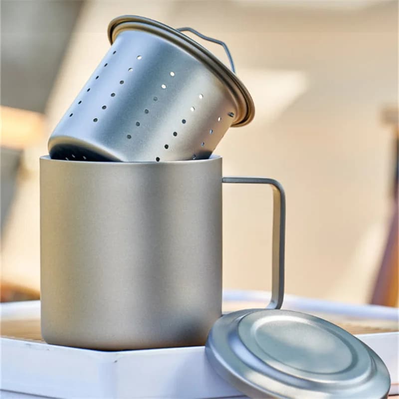 450ml puhdas titaaninen teenhaudutusmuki