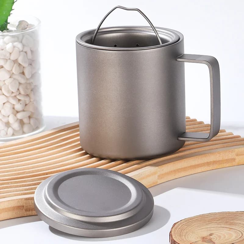 450ml puhdas titaaninen teenhaudutusmuki