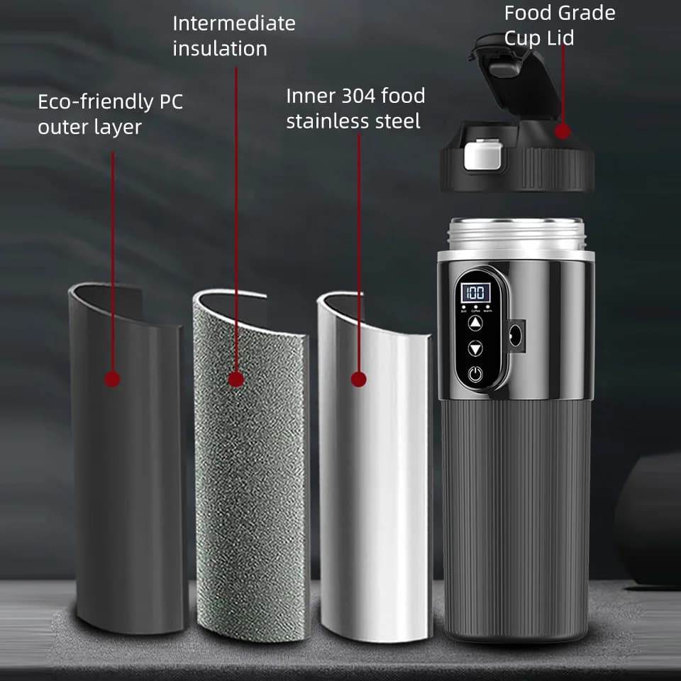 500 ml 12V/24V sähköinen lämmityskuppi